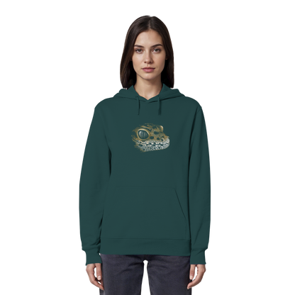 Leopard Gecko Skizze Kritzelkunst - Organic Hoodie