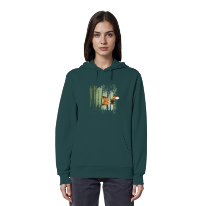 Fuchs im Zwielicht-Wald - Organic Hoodie