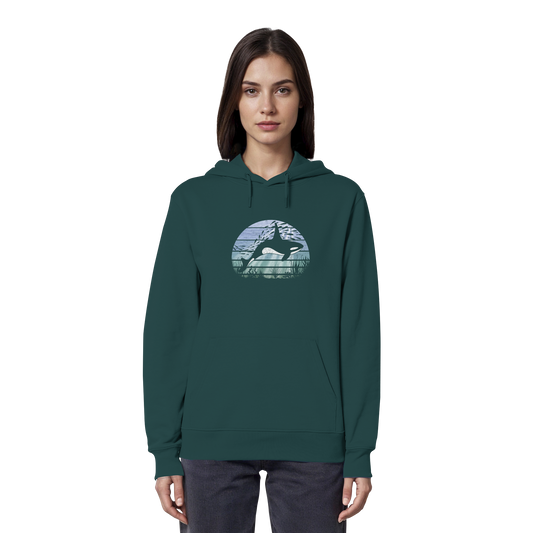Retro Tiefsee Schwertwal Orca - Organic Hoodie