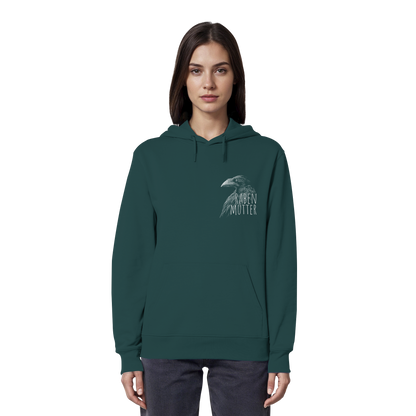 Rabenmutter schwarze Krähe Rabe - Organic Hoodie