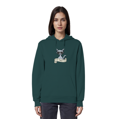 Stay Pawsitive Bleib lässig Hipster Katze - Organic Hoodie