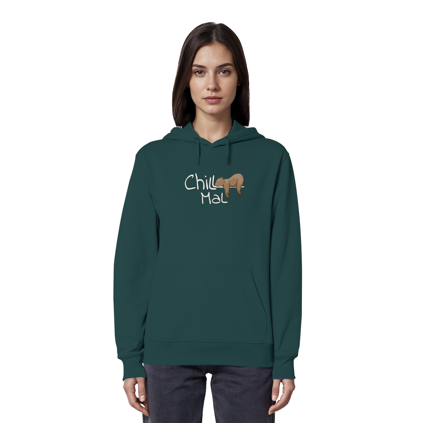 Chill Mal schläfriger Braunbär - Organic Hoodie