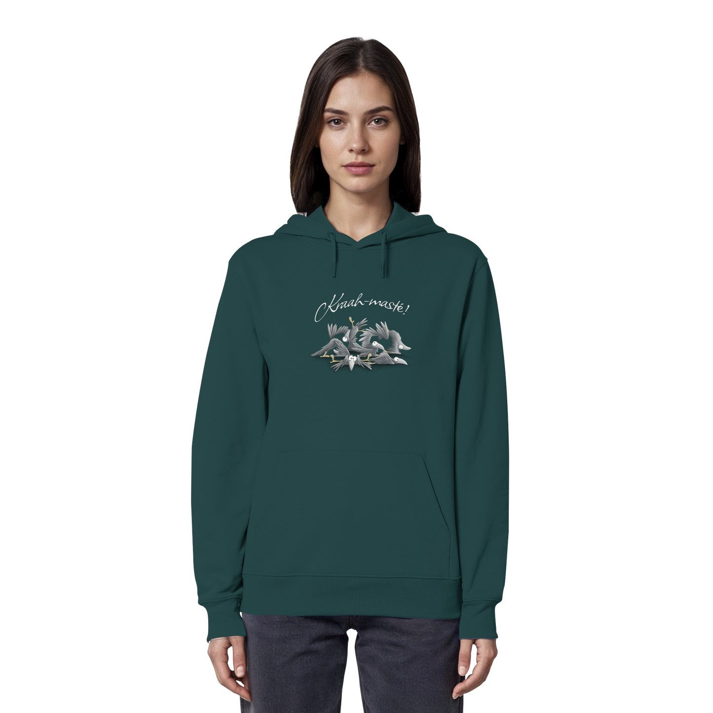 Kraah-masté! Yoga Raben Krähen - Organic Hoodie