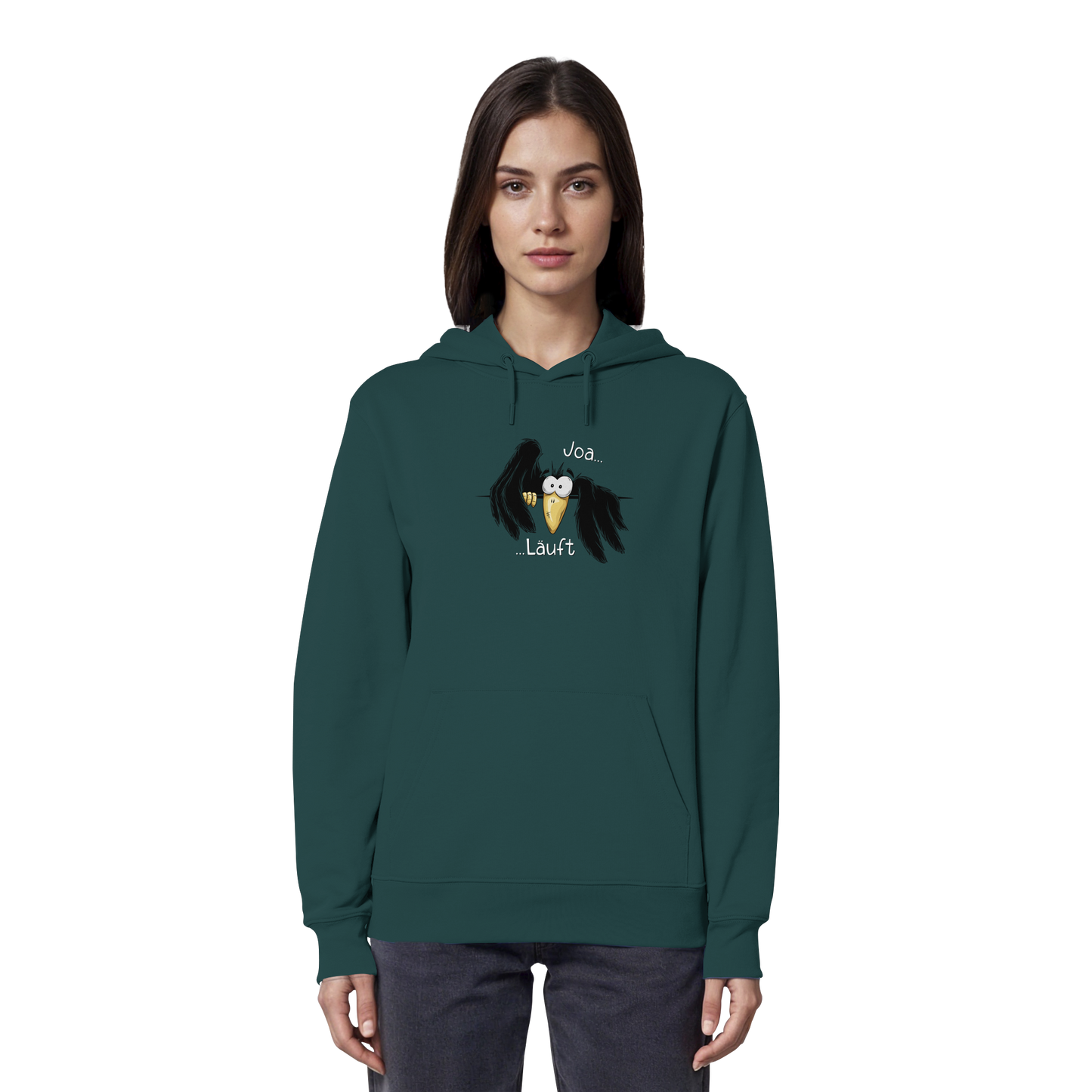 Joa Läuft Krähe gechillter Rabe - Organic Hoodie