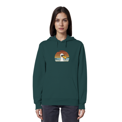 Cool lässige Retro Möwe - Organic Hoodie