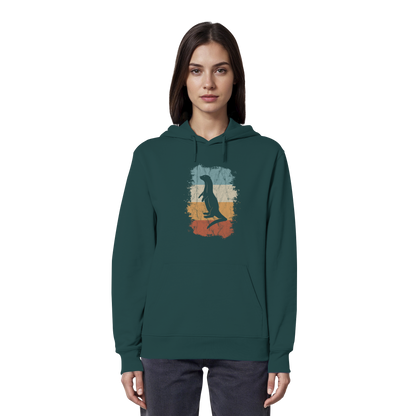 Retro Otter Fischotter Silhouette - Organic Hoodie