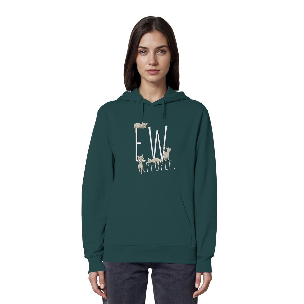 Ew, People. Sarkastische Katzen - Organic Hoodie