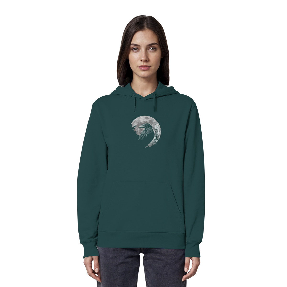Vollmond-Rabe - Organic Hoodie