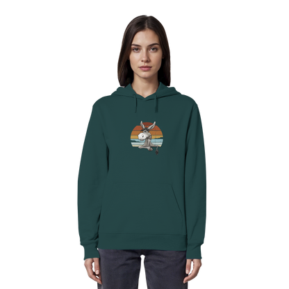 Lässiges Maultier Retro Esel - Organic Hoodie