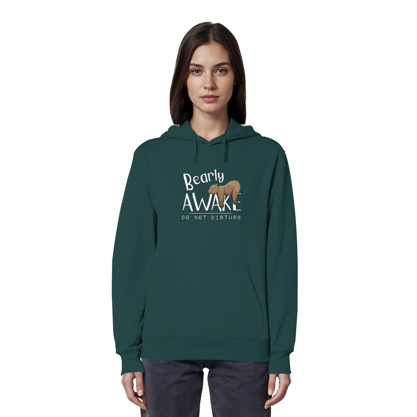 Bearly Awake Bitte nicht stören Bär - Organic Hoodie