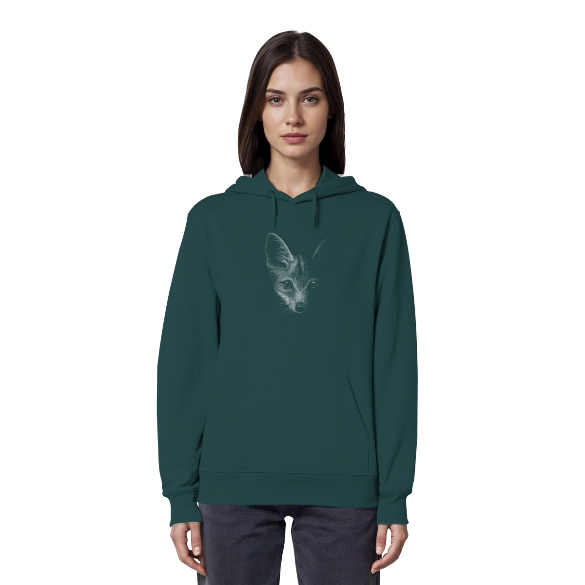 Fuchs Kritzelkunst Illustration - Organic Hoodie