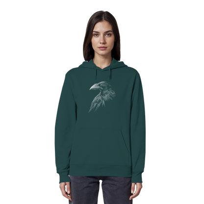 Kritzelkunst Rabe Krähe - Organic Hoodie