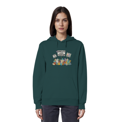 Demo-Katzen gegen Faschismus und für Vielfalt - Organic Hoodie
