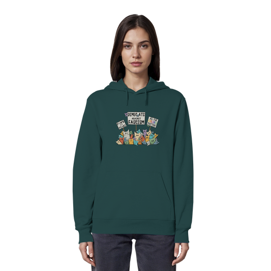 Demo-Katzen gegen Faschismus und für Vielfalt - Organic Hoodie