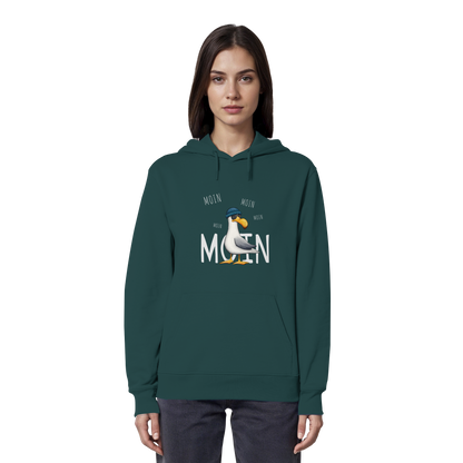 Moin Moin Lässige Hipster Möwe  - Organic Hoodie