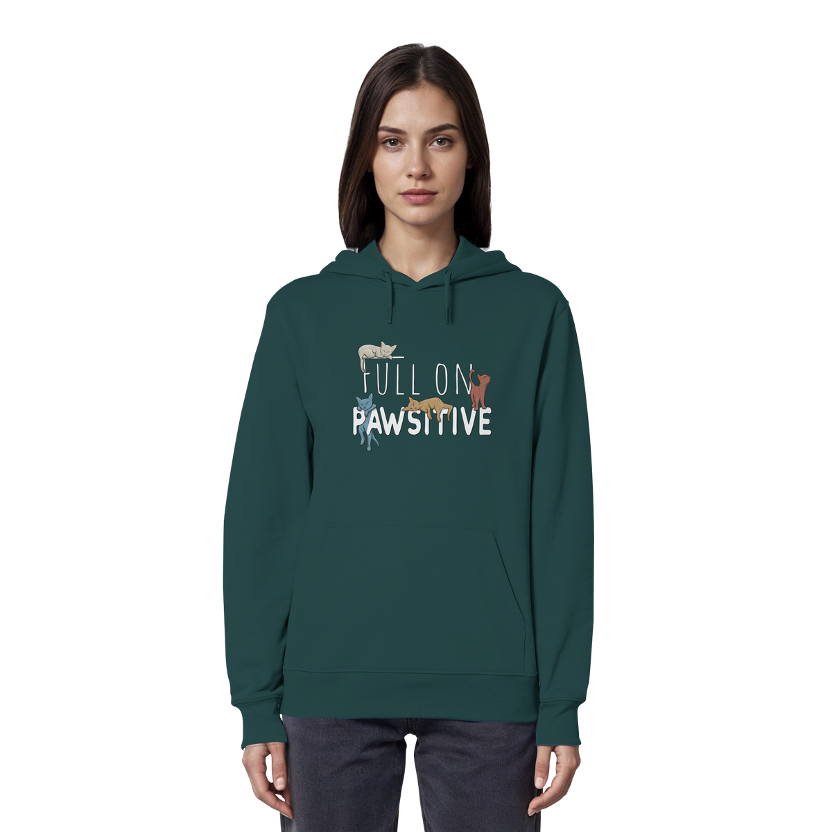 Full On Pawsitive! Gechillte Katzen - Organic Hoodie