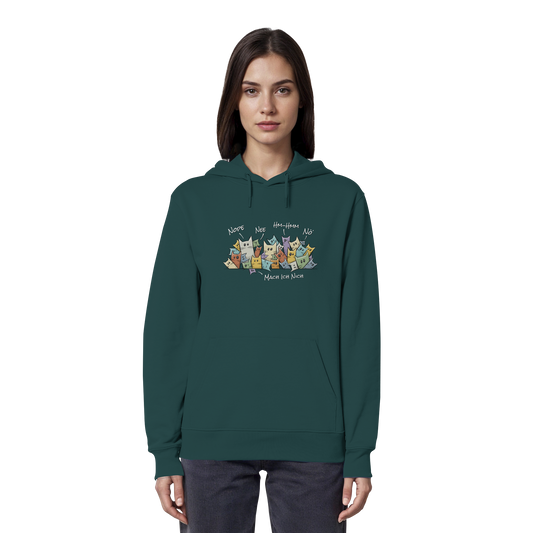Nope, Nee, Nö Katzen - Organic Hoodie