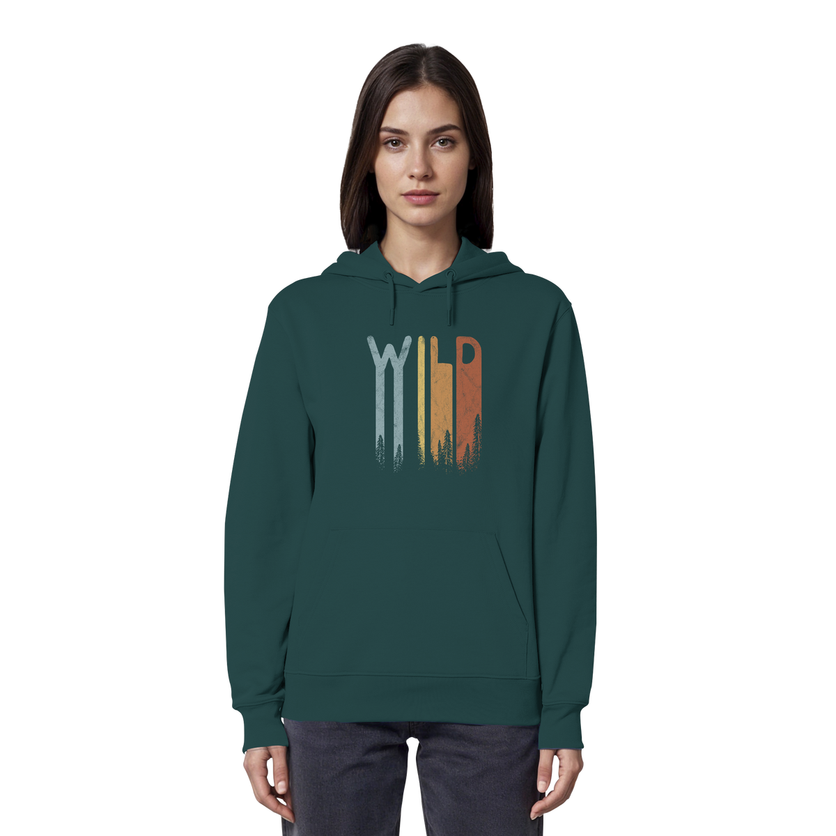 Wild Retro Schriftzug - Organic Hoodie