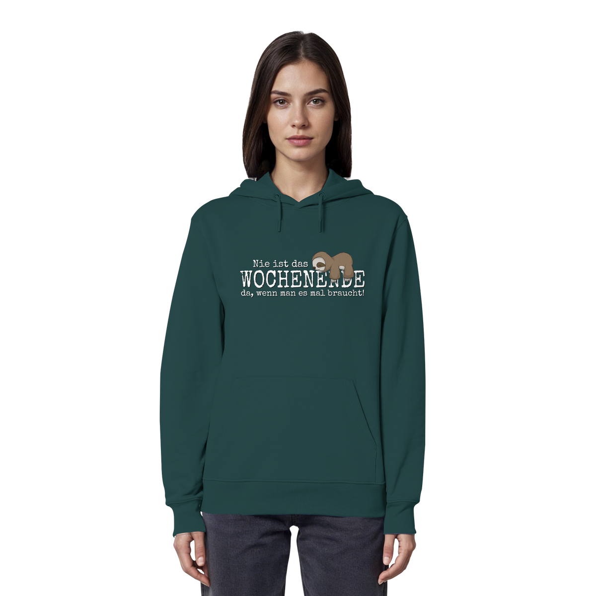 Kawaii Faultier Wochenende - Organic Hoodie