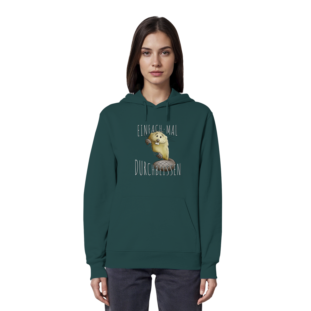 Einfach mal Durchbeissen Biber - Organic Hoodie