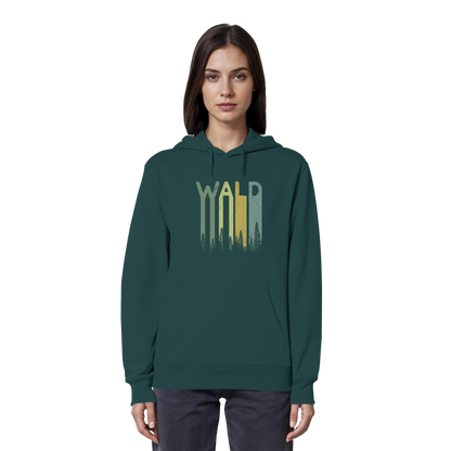 Wald Retro Forst Schriftzug - Organic Hoodie