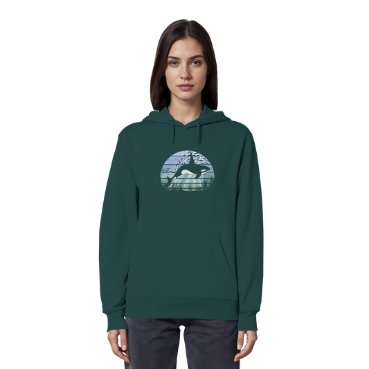 Retro Tiefsee Schwertwal Orca - Organic Hoodie