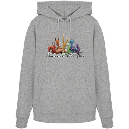 All Colors Matter! Regenbogen Tiere für Vielfalt - Organic Hoodie