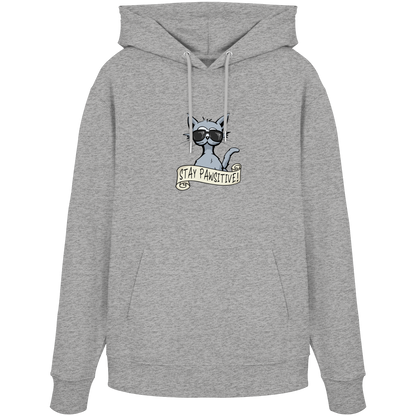 Stay Pawsitive Bleib lässig Hipster Katze - Organic Hoodie