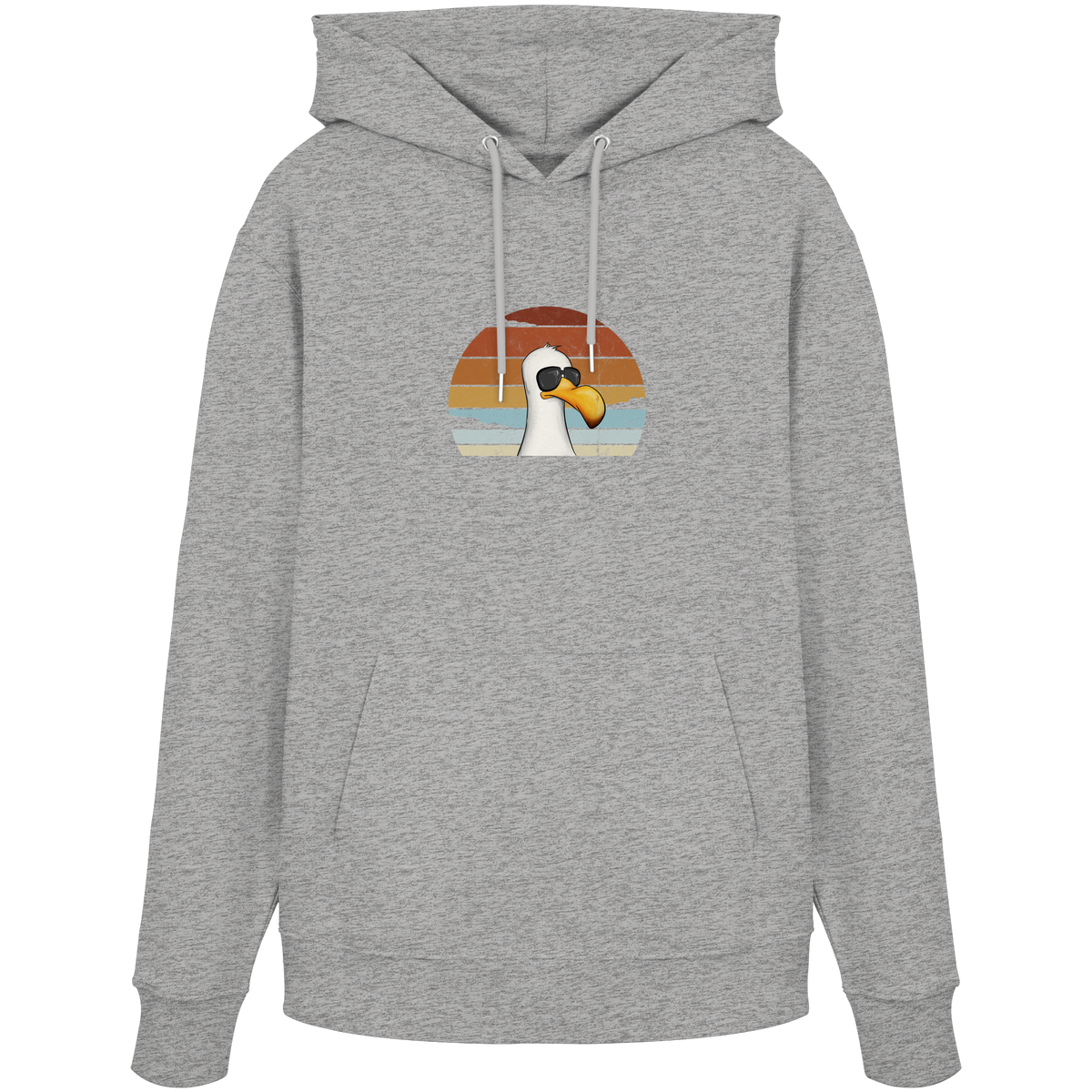 Cool lässige Retro Möwe - Organic Hoodie