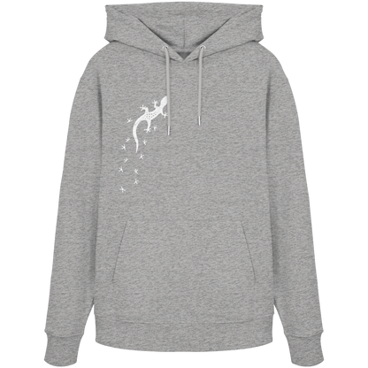 Gecko Eidechse Silhouette hell - Organic Hoodie