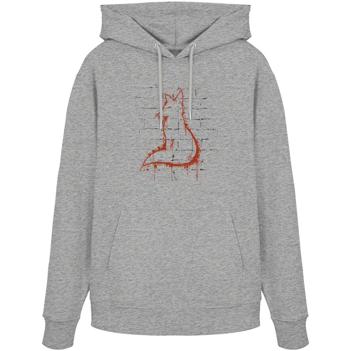 Street Art Fuchs Silhouette - Organic Hoodie