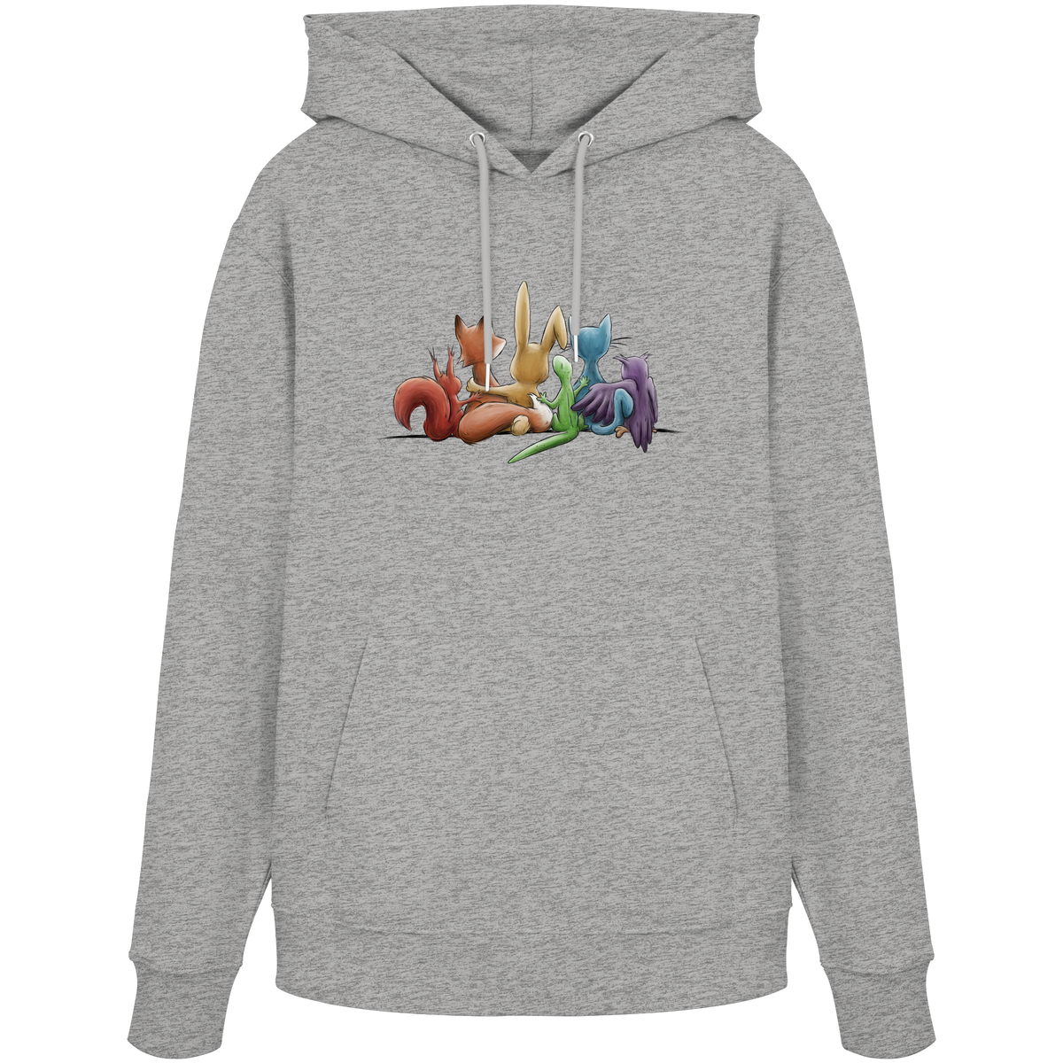 Regenbogen Tiere für Freundschaft, Toleranz und Vielfalt - Organic Hoodie