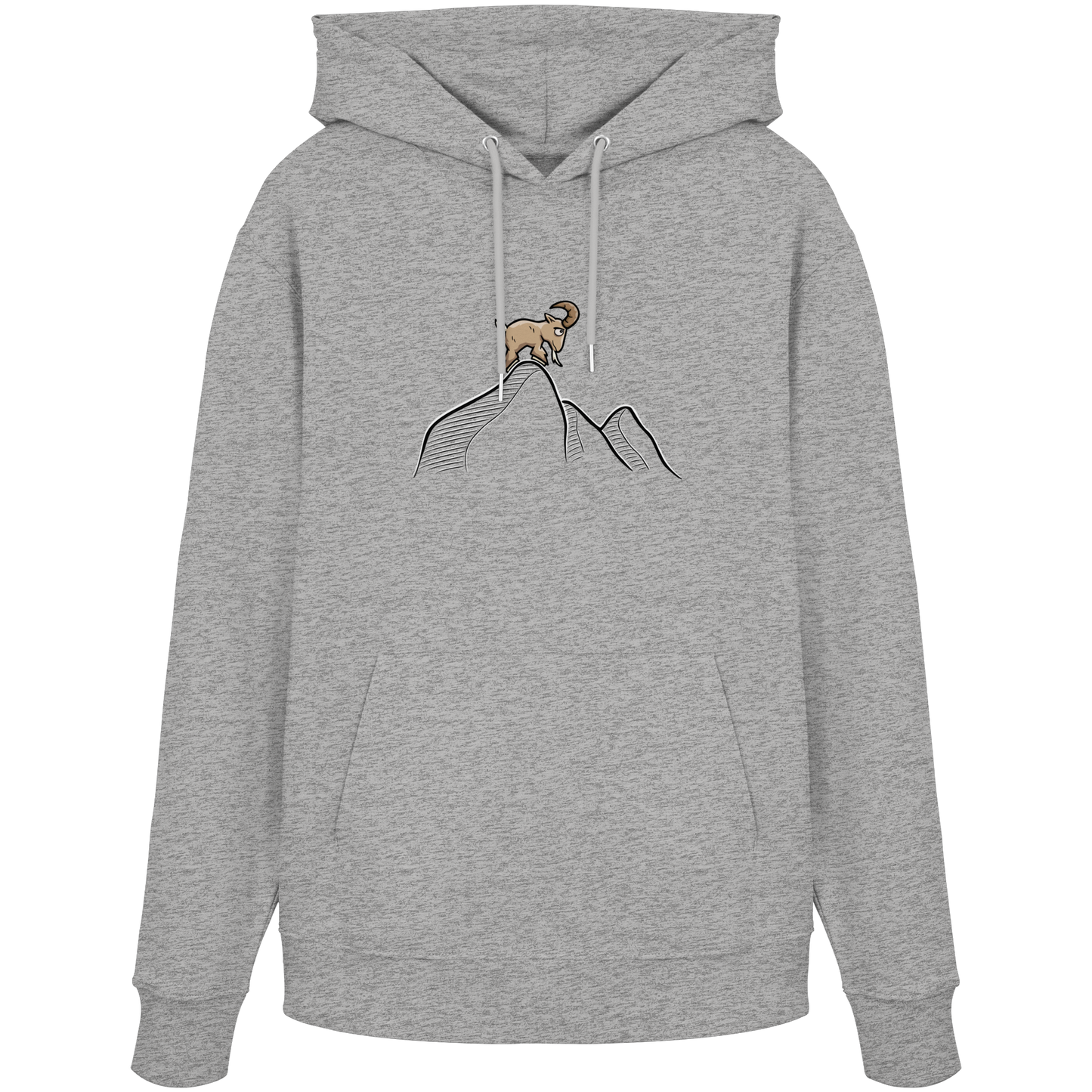 Ziegenbock in den Bergen - Organic Hoodie