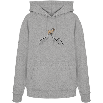 Ziegenbock in den Bergen - Organic Hoodie