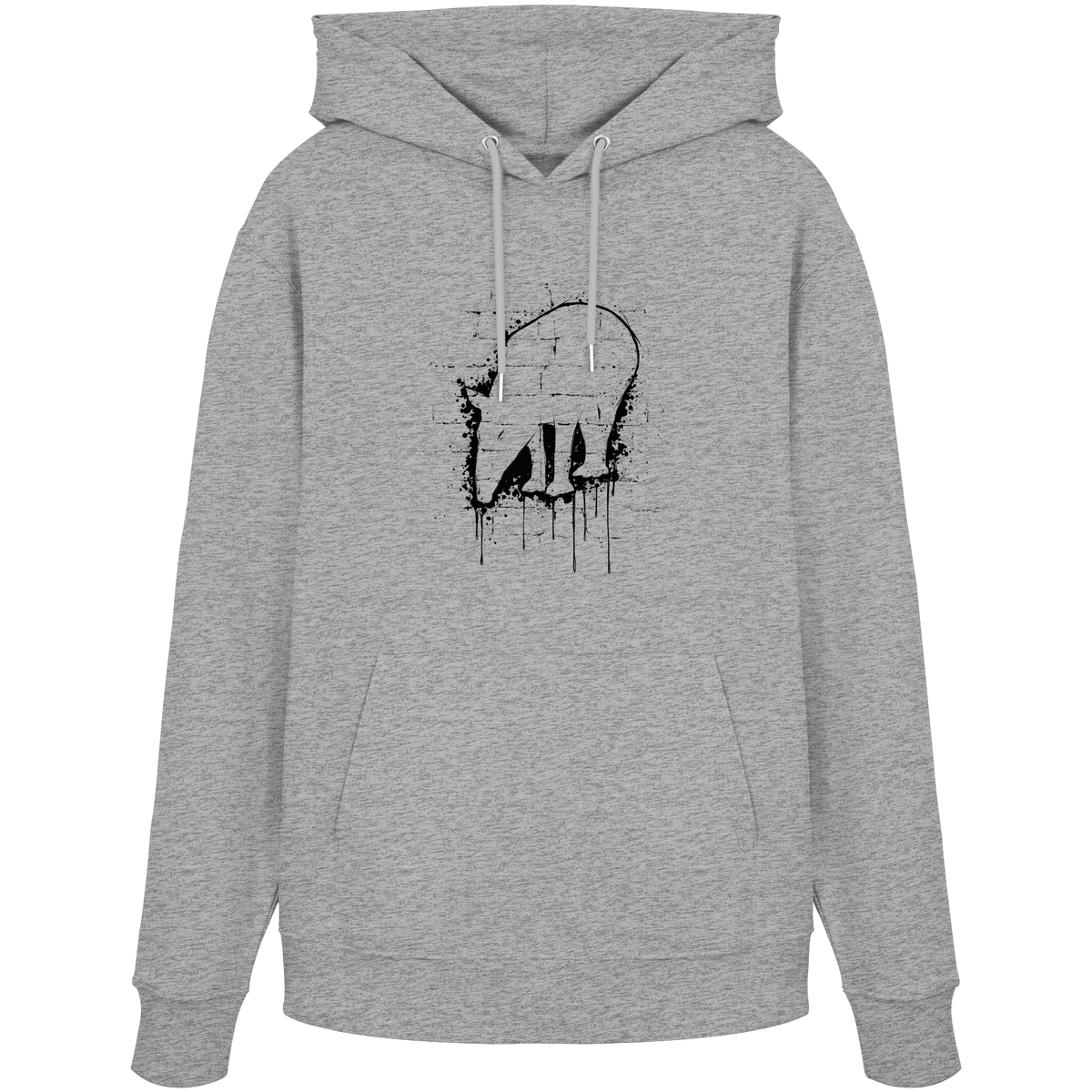 Urban Street Art Tapir Silhouette - Organic Hoodie