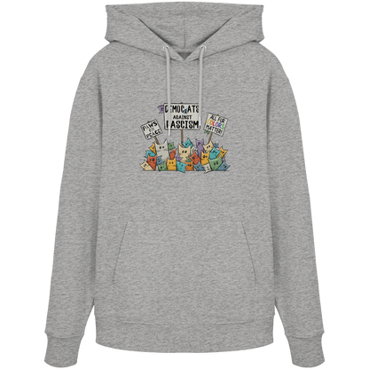Demo-Katzen gegen Faschismus und für Vielfalt - Organic Hoodie