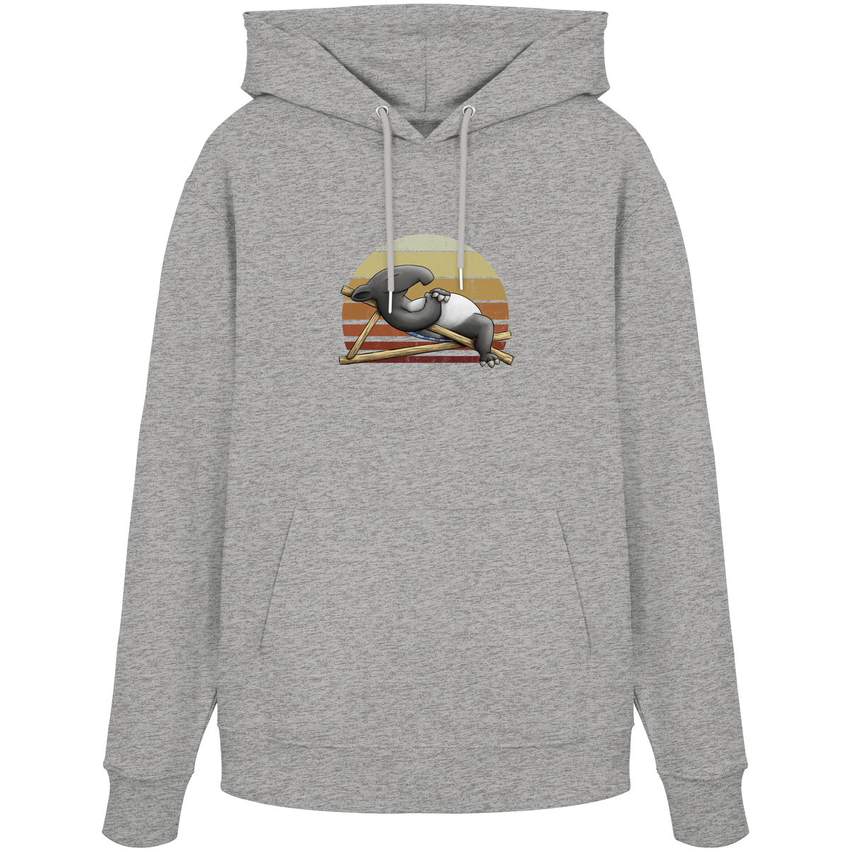 Lässiger Retro Sundown Tapir - Organic Hoodie
