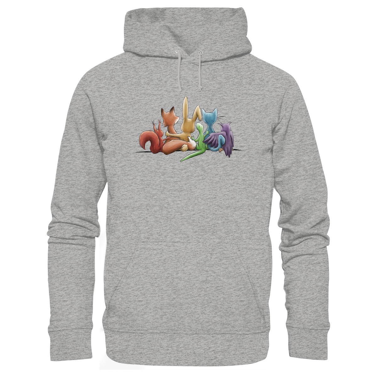 Regenbogen Tiere für Freundschaft, Toleranz und Vielfalt - Organic Hoodie