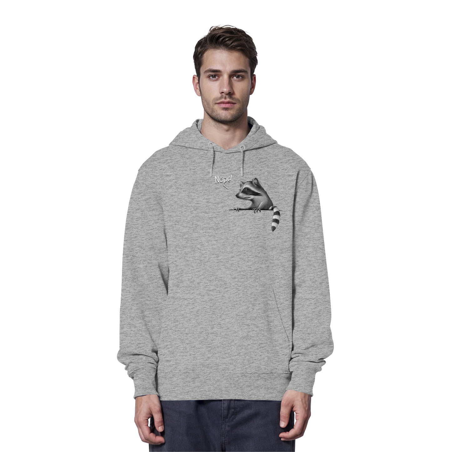 Nope! Frecher verwegener Waschbär - Organic Hoodie