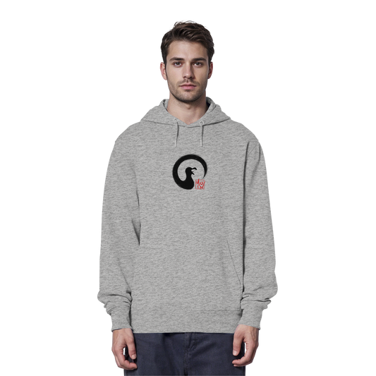 Moin kreischende japanische Enso Möwe - Organic Hoodie
