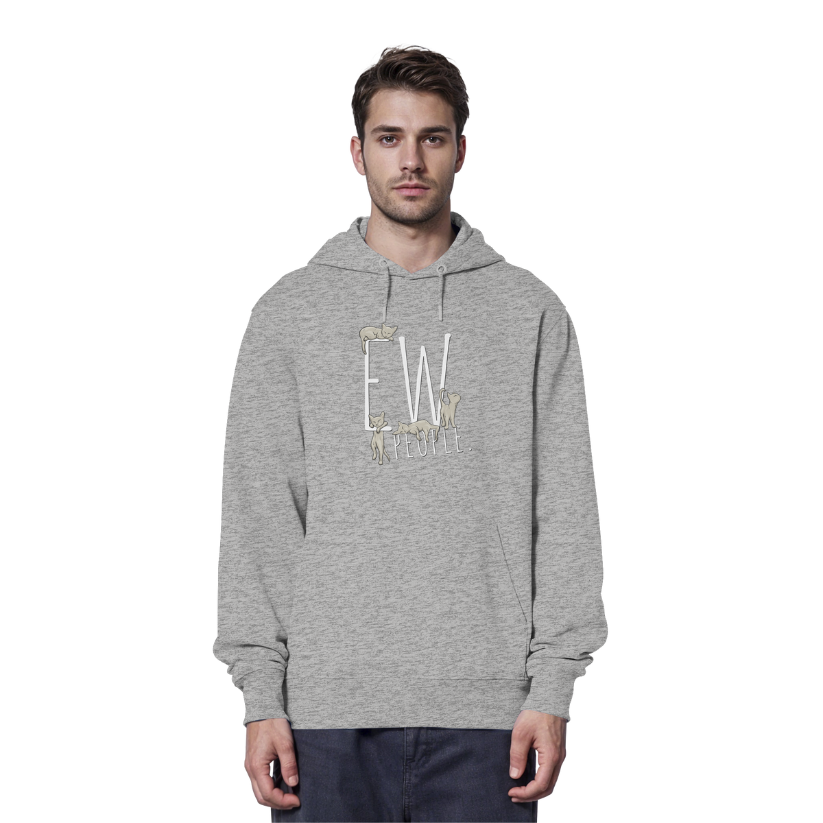 Ew, People. Sarkastische Katzen - Organic Hoodie