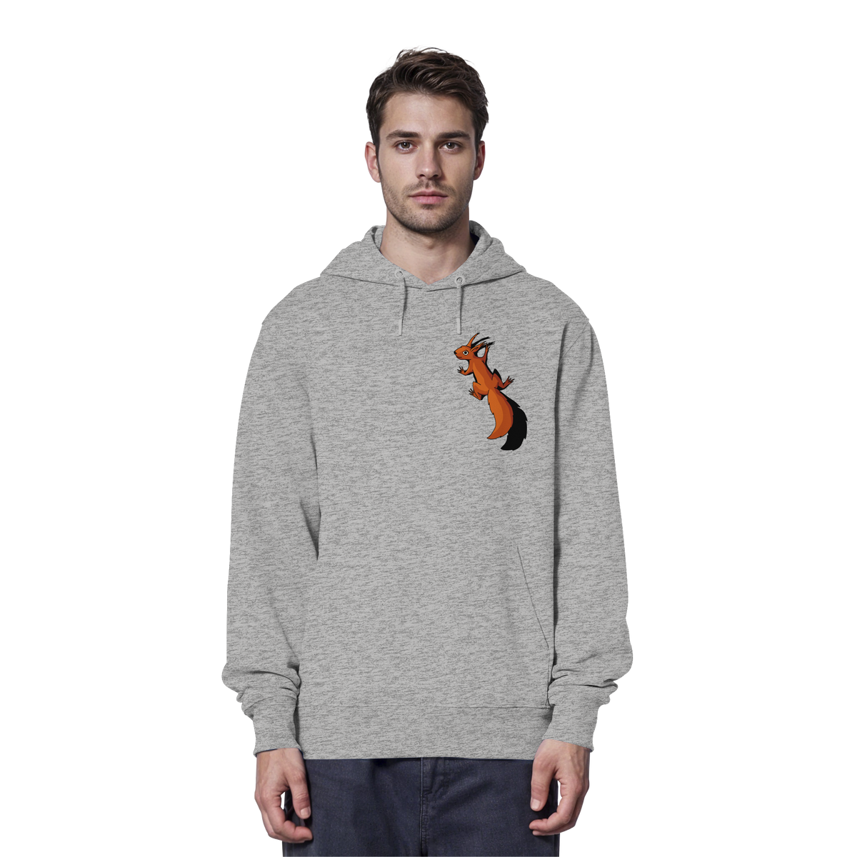 Süßes Eichhörnchen klettert - Organic Hoodie