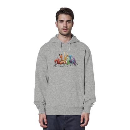 All Colors Matter! Regenbogen Tiere für Vielfalt - Organic Hoodie