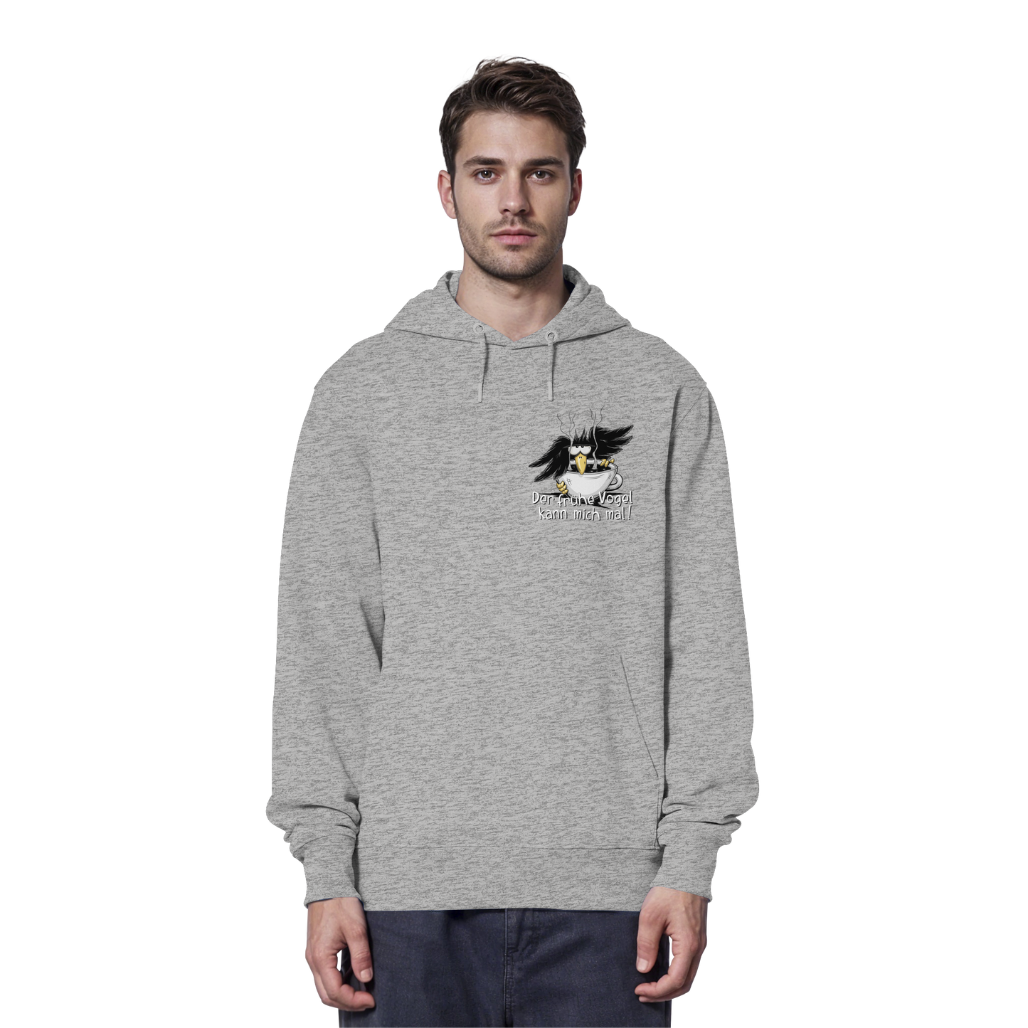 Der frühe Vogel kann mich mal | Kaffee Rabe - Organic Hoodie