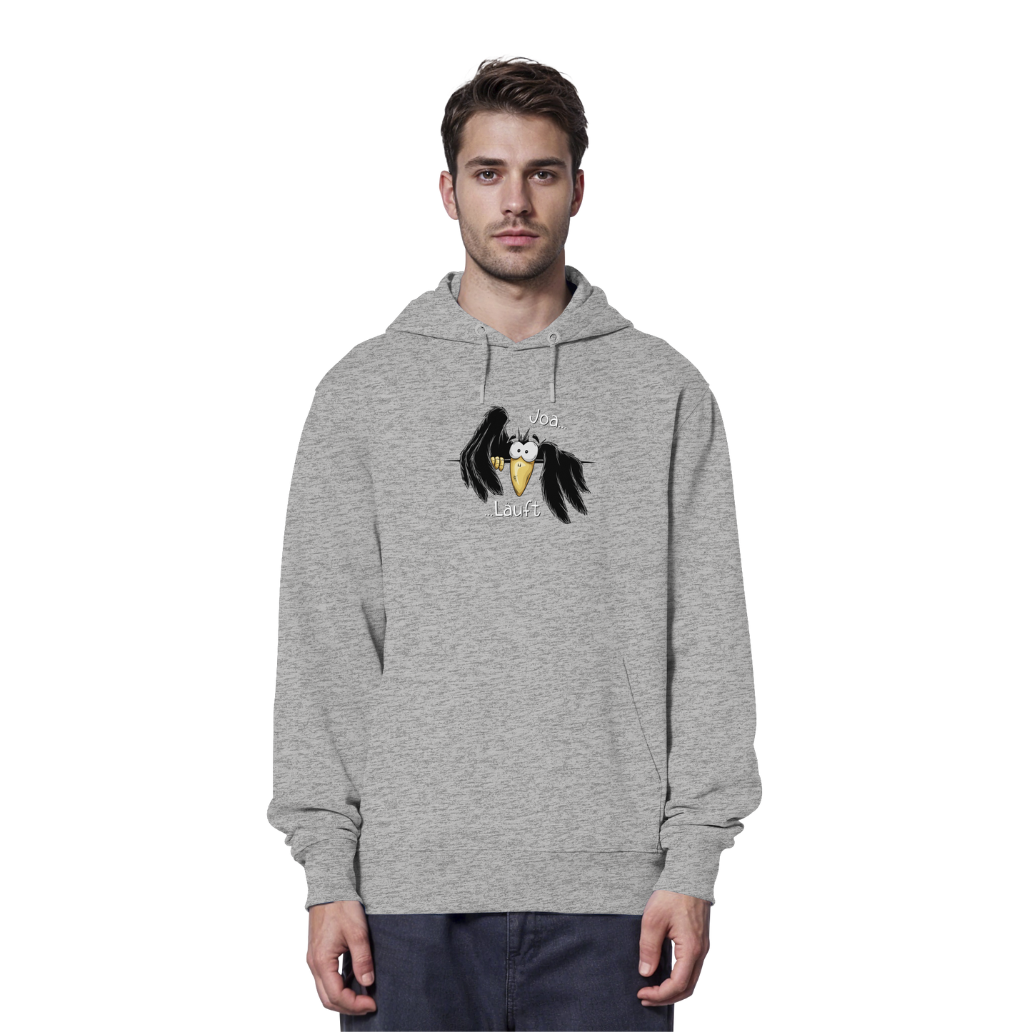 Joa Läuft Krähe gechillter Rabe - Organic Hoodie