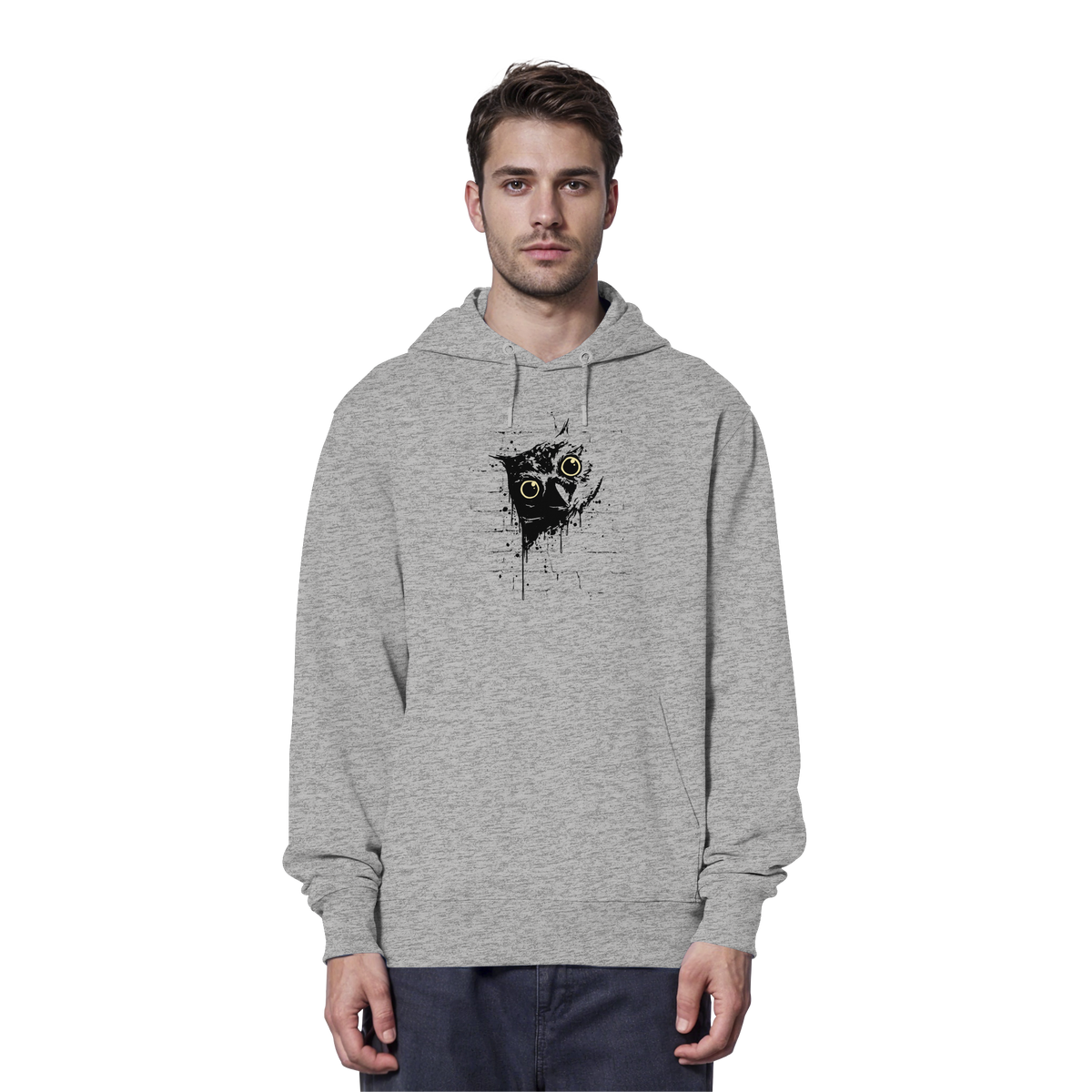 Lässige Street Art Eule - Organic Hoodie