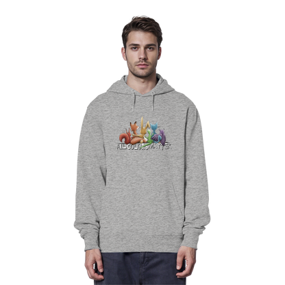 All Colors Matter! Regenbogen Tiere für Vielfalt - Organic Hoodie