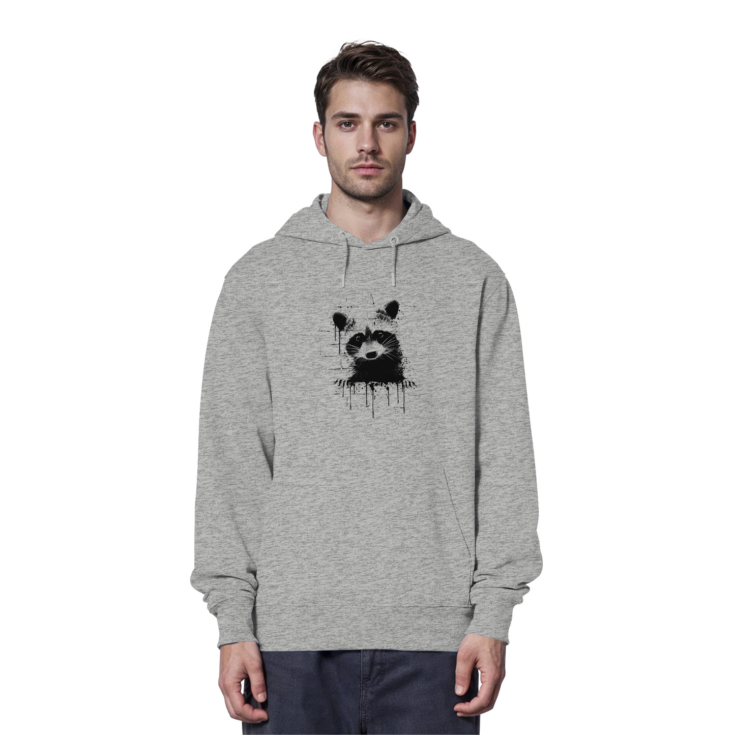 Funky Street Art Waschbär - Organic Hoodie