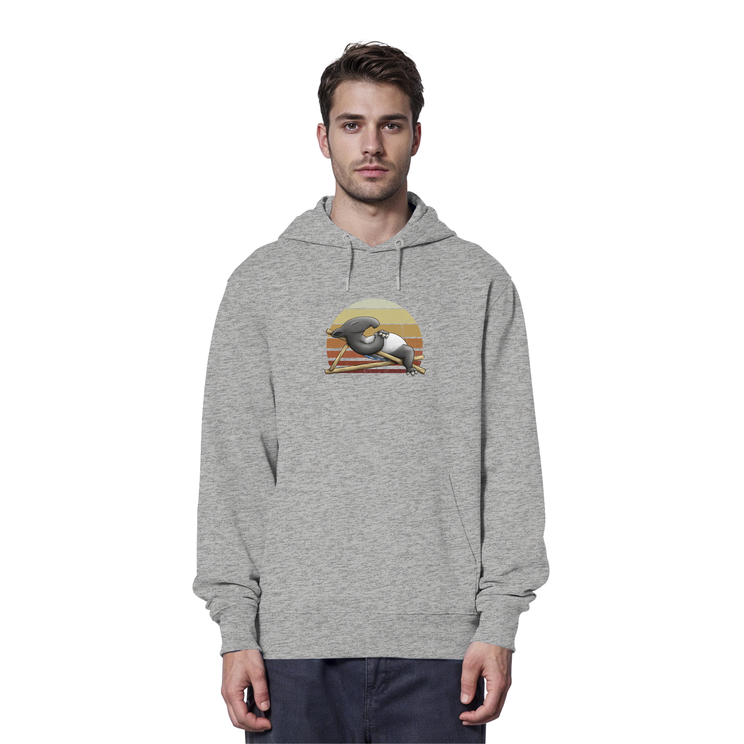 Lässiger Retro Sundown Tapir - Organic Hoodie