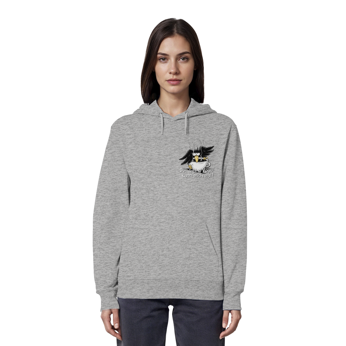 Der frühe Vogel kann mich mal | Kaffee Rabe - Organic Hoodie
